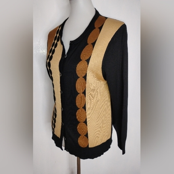 RETRO SILK KNIT CARDIGAN - Picture 1 of 7